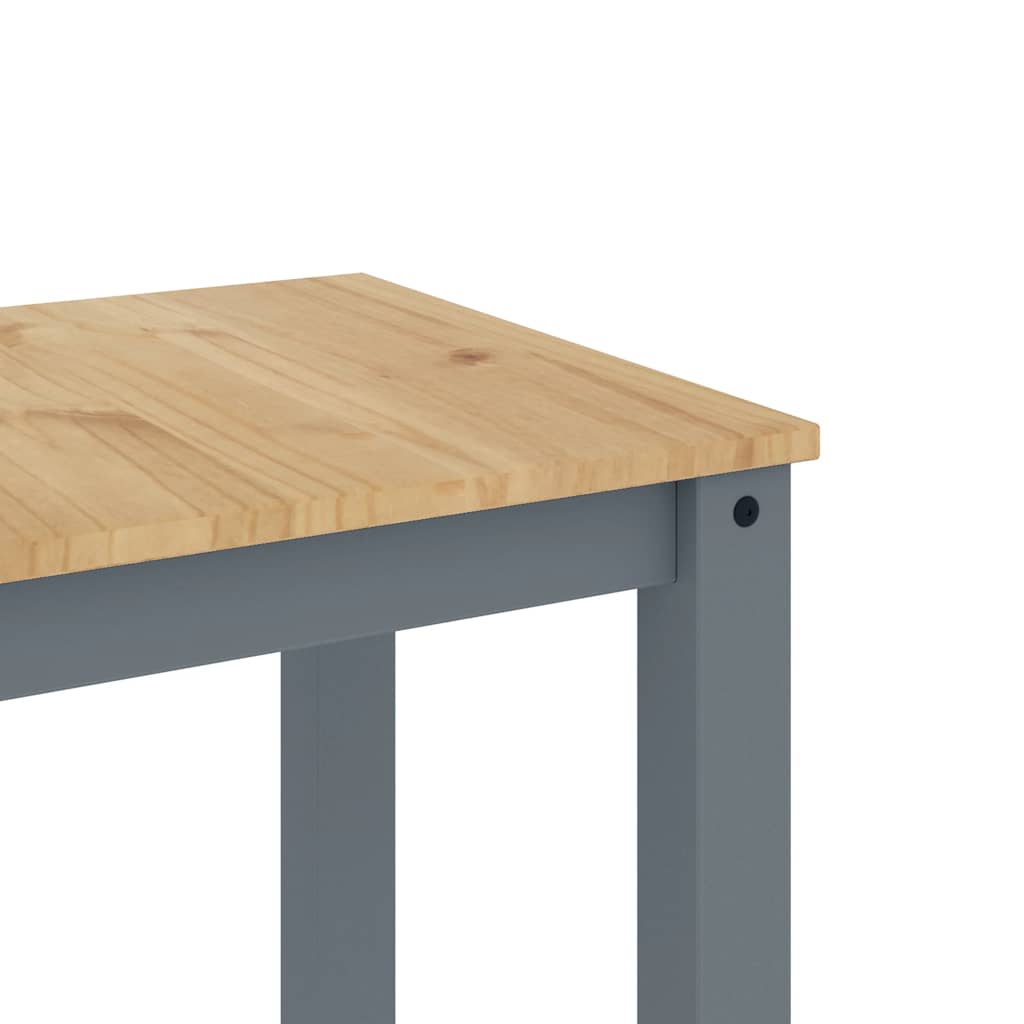 Dining Table PANAMA Gray 112x60x75 cm Solid Pine Wood