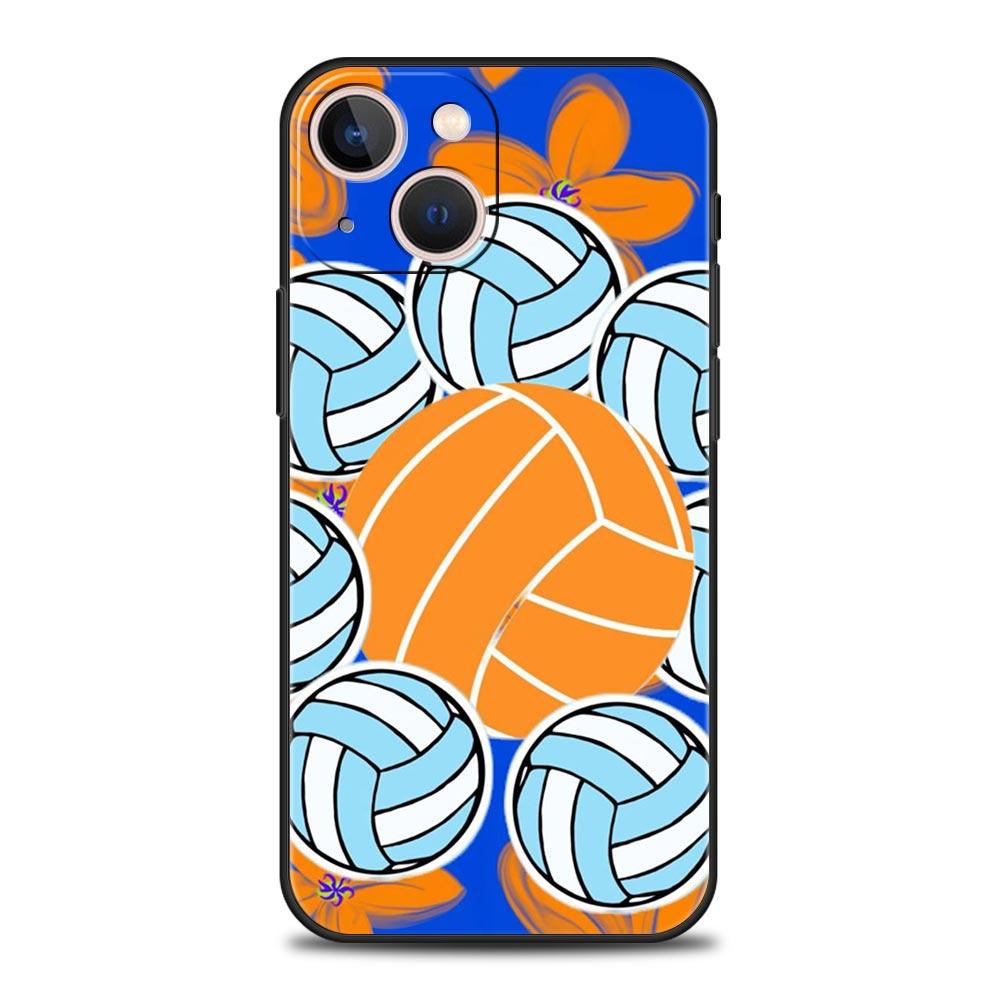 

Phone Case Cover for iPhone 17 Pro Max 16 15 14 13 12 11 Pro Max Plus 17AIR Shockproof Soft TPU Shell Volleyball Painted Fundas iPhone 16 Pro
