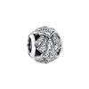 Eastern Fan Shaped Pendant With Transparent Square Zirconia Women Pendant Silver 791906CZ