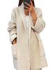 Women's Solid Color V-neck Knit Cardigan with Pockets – 2025 Autumn/Winter