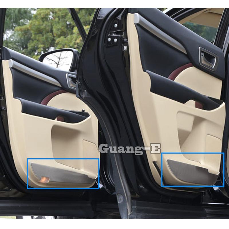 Car Inner Door Protective Styling Cover Anti-Kick Board Sticker Trim Frame For Toyota Highlander 2015 2016 2017 2018