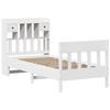 VidaXL Bed Frames Without Mattress White 75x190 Cm Solid Pine Wood, Bedroom Furniture, Slatted Base, Wooden Bed, Bed, 3323285