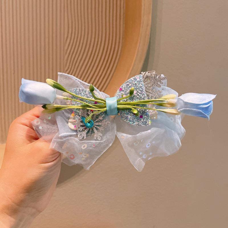 Lily Large Bow Flower Hair Clip for Girls – Ancient Style Accessory