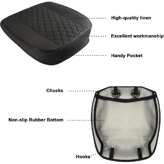 West Llama Linen Front Car Seat Cover Protector Anti-Slip Bottom Seat Cover Fits 95% Of Vehicles,Wrapping Around The Bottom,Diamond