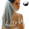 European And American Brides Veil Veil Bachelorette Party Double Bride To Be Photographed Wedding Dress