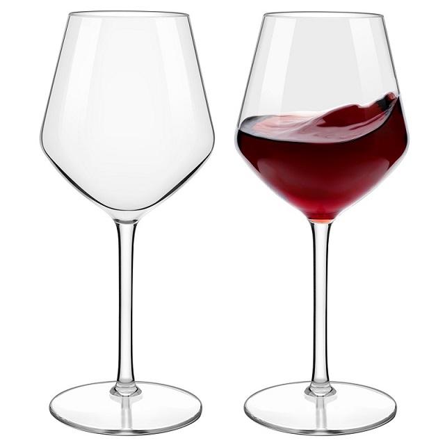 MICHLEY 2pcs/4pcs Unbreakable Wine Glasses Tritan Plastic Glassware For Outdoor Wedding Birthday Celebrations Red Wine Drink Cup