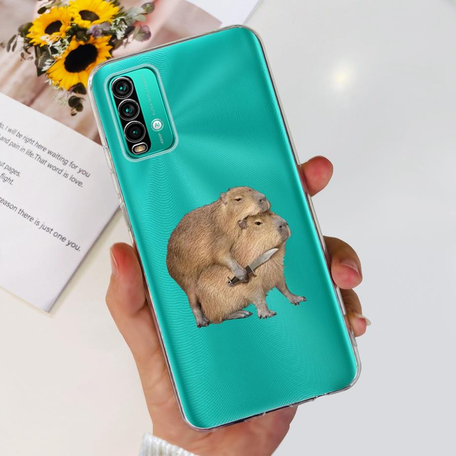 For Xiaomi Redmi 9T Case Cute Fashion Painted Cover Clear Silicone Phone Case For Xiaomi Redmi 9T Redmi9T Back Cover 6.53'' Bags