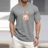 Men's  Popular T-shirt Printed Round Neck Short Sleeve T-shirt