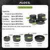 ALOCS City Escape Tragbares Outdoor-Kochgeschirr-Set