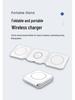 15W Magnetic Wireless Charger: Multi-functional Trio for Phones, Earphones, Watches with Smart Display