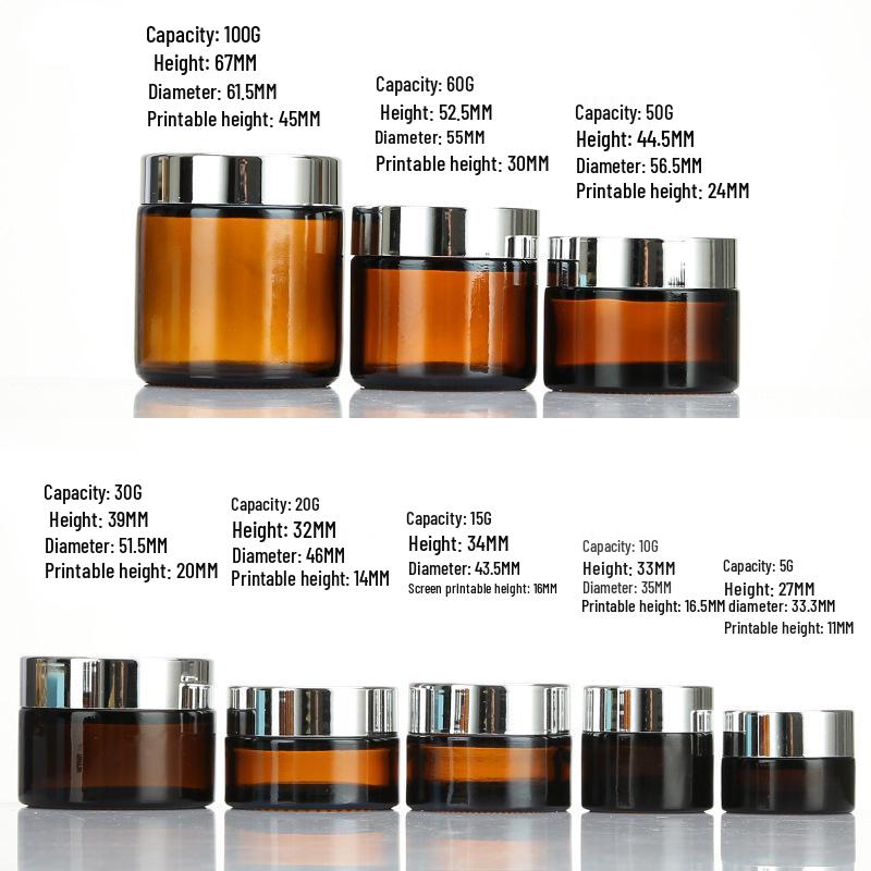 10g Lichtgeschützte Glasbehälter für Cremes & Lotionen – Ideal für Gesicht, Augen und Körper (leer)