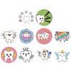 500Pcs/Roll Dental Stickers Cartoon Decoration Tooth Shaped Sticker Label Sticker Dental Supplies Dentistry Dental Clinic Decals