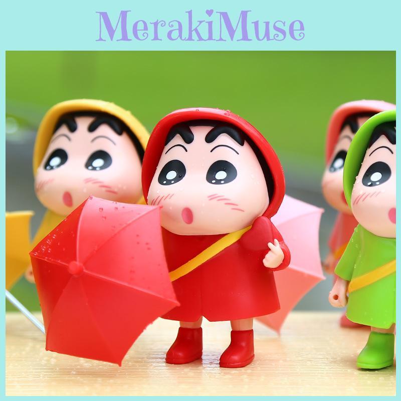 Crayon Raincoat Shin Chan Pvc Action Figure Model For Home Office Fans Anime