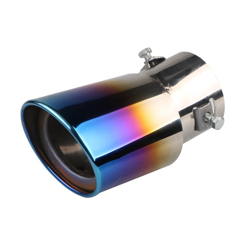 Beiwoer Universal Muffler Cutter, Titanium Grilled Style, Round Type, Downward, Exhaust Pipe, Mini Car,
