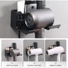 Wall Mounted Hair Dryer Holder Multi-Functional Bathroom Storage Rack Hair Tool Organizer Placement Shelf for Kitchen And Bath