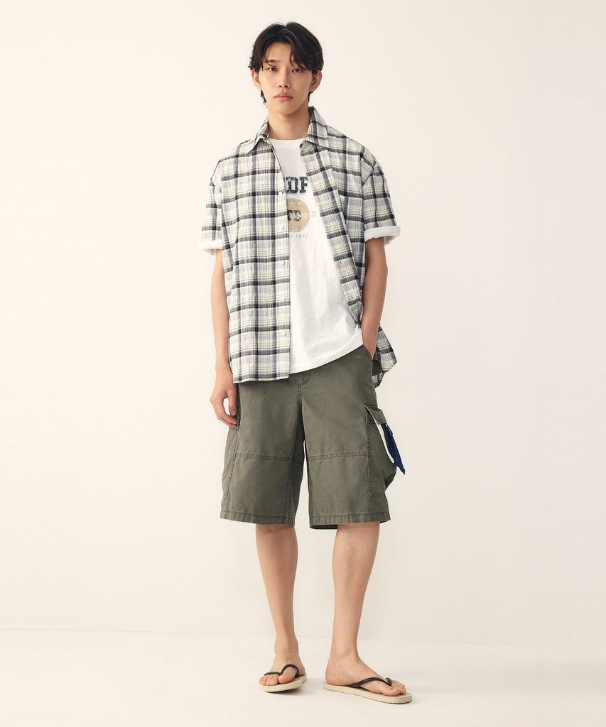 STUDIO TOMBOY [Men] Cotton Cargo Half Pants_Khaki 9156231114