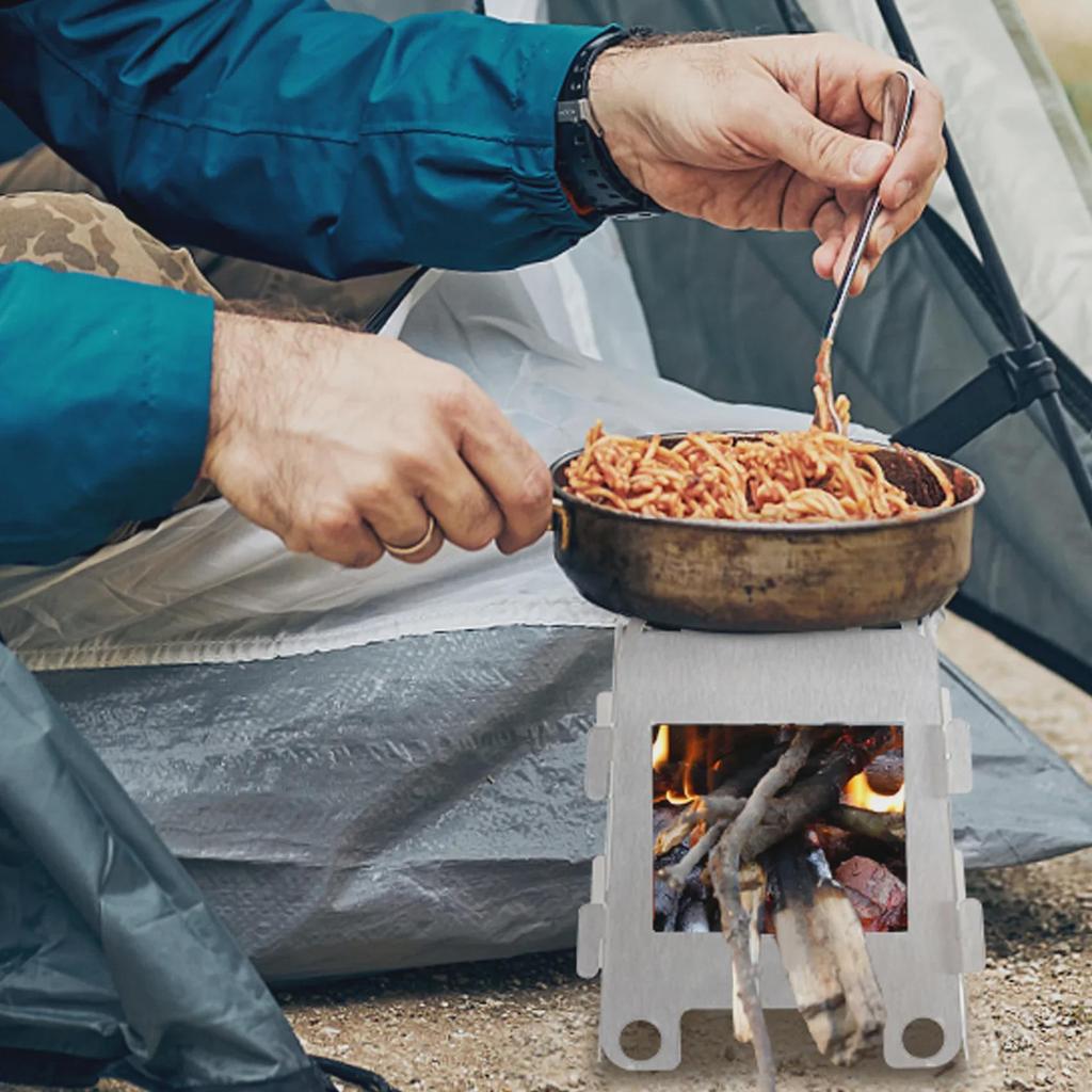 Portable Outdoor Stainless Steel Alcohol Stove for Picnics and Barbecues
