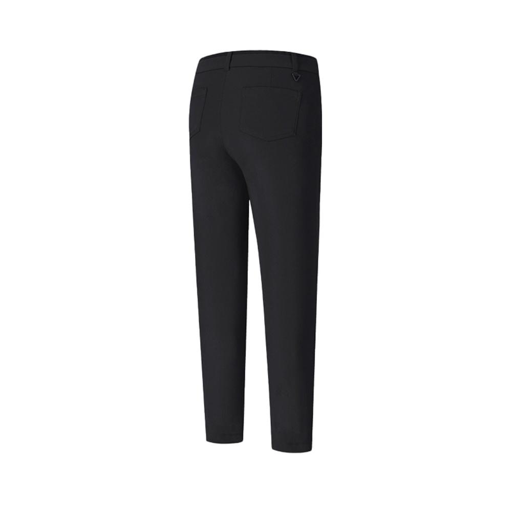 FILA Athletics Golf Series Fashion Solid Color Comfortable Straight Leg Knit Sports Pants Women bottoms Deep-Black A11W525603F-BK