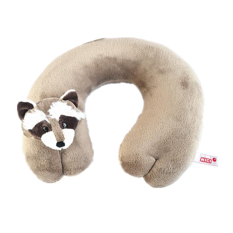 Cartoon Animal U Shaped Neck Pillow For Travel Sleep Rest With Pp Cotton Filling