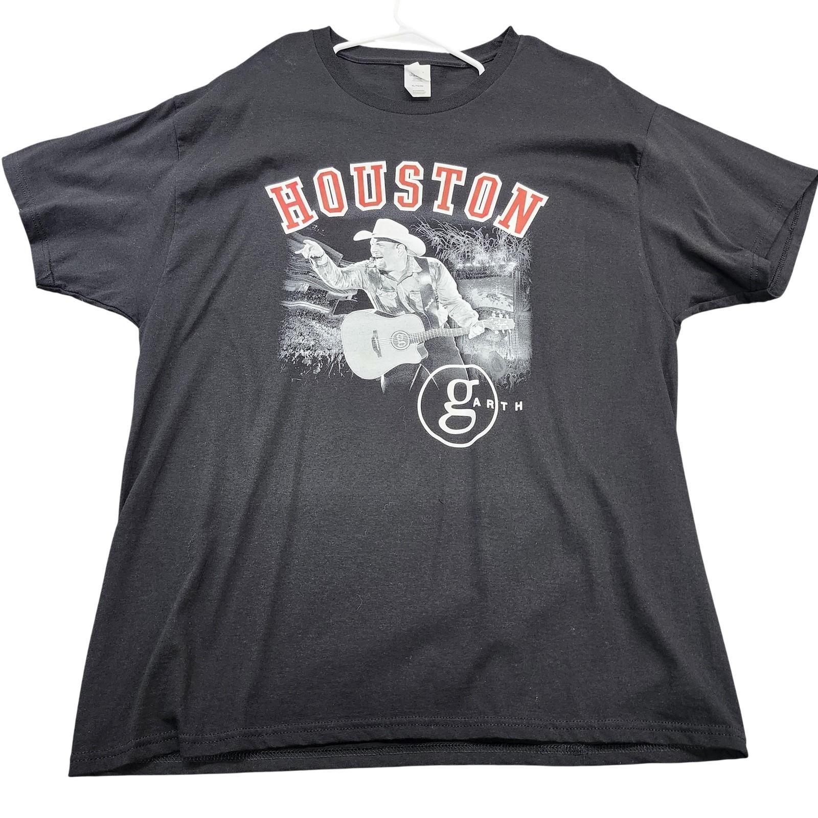 Hanes Shirt Mens XL Black Garth Brooks Houston Stadium Tour Concert Graphic Tee Unisex T-Shirt S