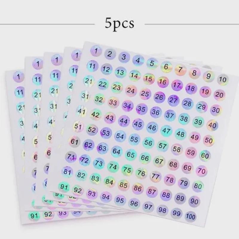 

5 шт., наклейка с номером лака для ногтей, цветной гель-лак, клей, бутылка, помада, кончики ногтей, дисплей, нумерация, маникюрный инструмент