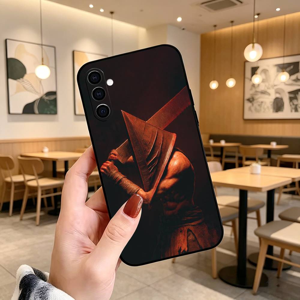 Games Silent Hill Horror Phone Case Black Silicone Soft For Samsung Galaxy A73,A72,A71,A70,A53,A52,A51