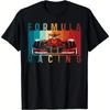Retro Formula Racing Car Silhouette Race Car TShirt 100 Cotton ONeck Short Sleeve Summer Casual Mens Tshirt Streetwear