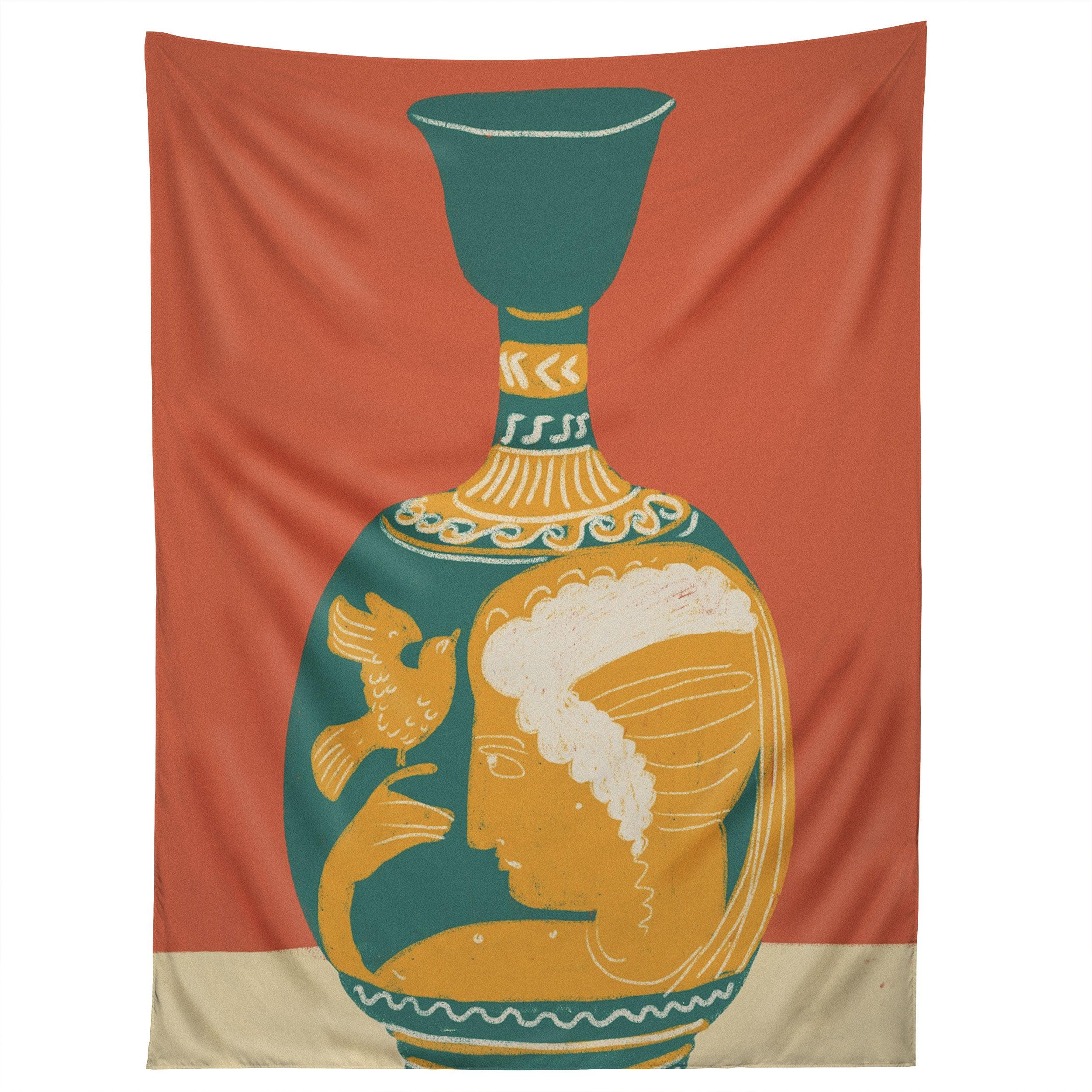 ANCIENT VASE tapestry 75x100
