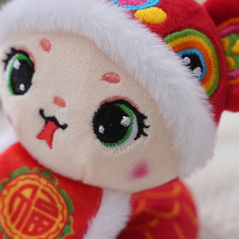 Adorable Red Plush Snake Year Zodiac Doll Soft Toy Perfect For New Year Gifts