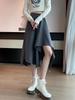 Women's Korean Style A-Line Half-Skirt, Versatile Mid-Length, Slimming Flare, Spring/Autumn Fashion.