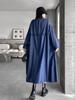 Xitao Patchwork Einreiher Kleid Frauen Persönlichkeit Mode Lose Polo-ausschnitt Volle Hülse Kleid Korea Neue ZY8149