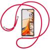 Protective Case for Xiaomi Mi 11t Pro 5g - eFConnection - Soft - Transparent-red - Reinforced Corner