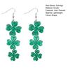 St Patricks Day Earrings Lightweight Acrylic Glitter Shamrock Earrings Sparkly Lucky Clover Dangle Drop Earrings for Women Holiday Party Accessories