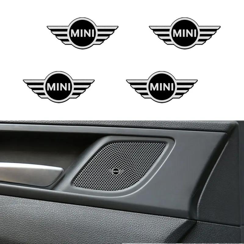 For BMW MINI Cooper One JCW F55 F56 R57 R58 Clubman Countryman R55 R56 Car Audio Decorate 3D Aluminum Badge Emblem Sticker RT8