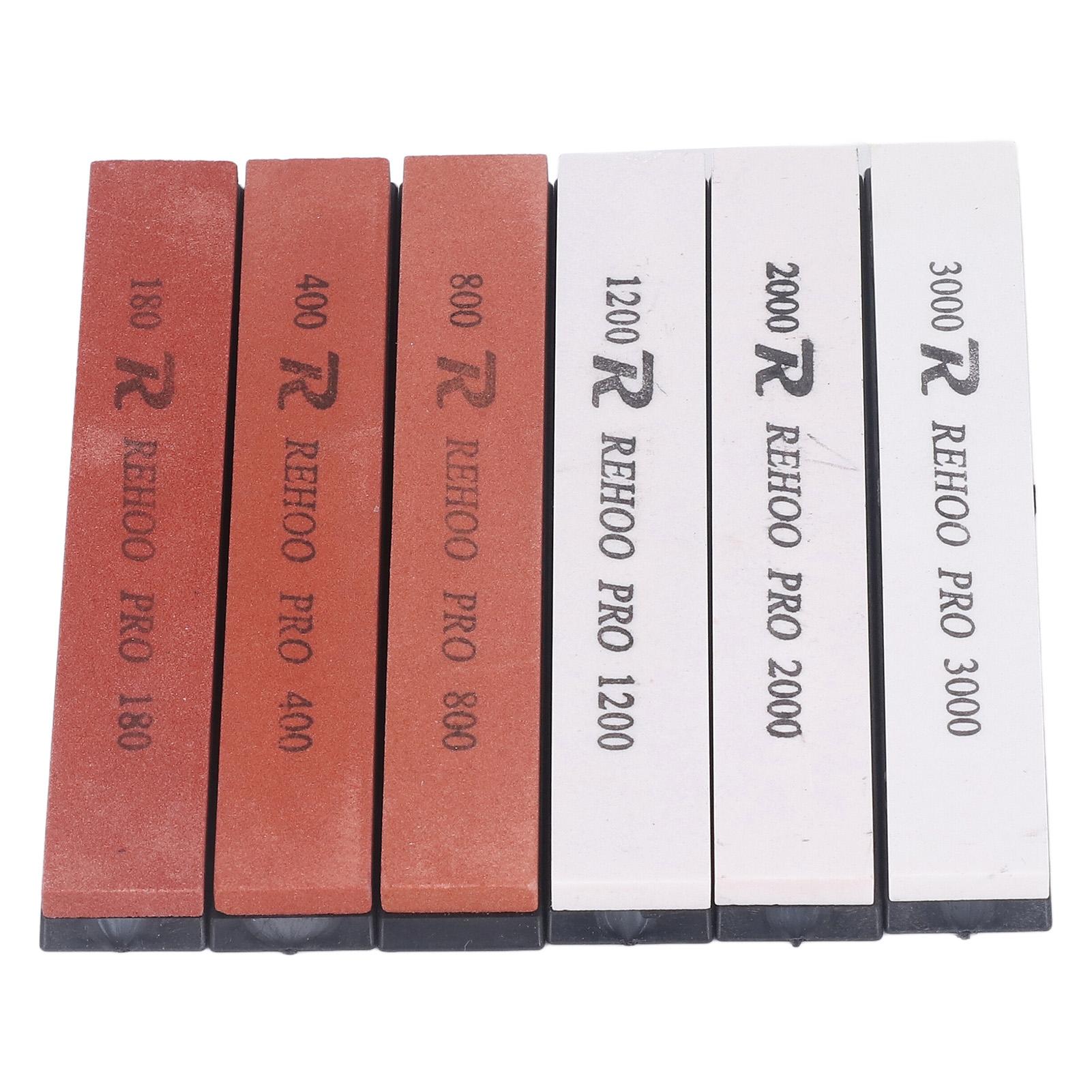 

6pcs Whetstone White Corundum Multifunctional 80 400 800 1200 2000 3000 Grit Sharpening Stone Set for Kitchen