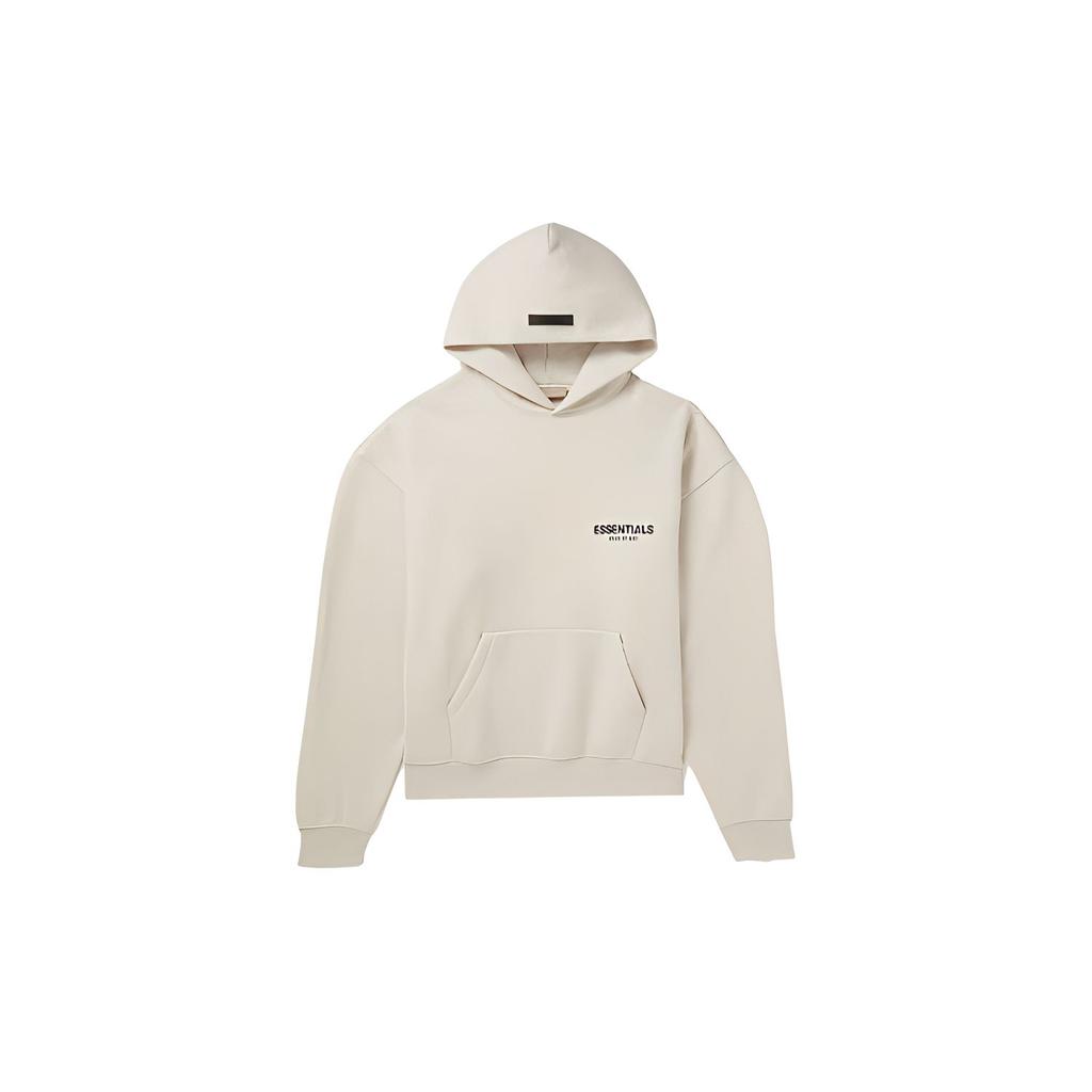 Fear Of God Essentials FW22 Solid Logo Print Pullover Hoodie Men hoodies Light-Oatmeal FOG-FW22-1125