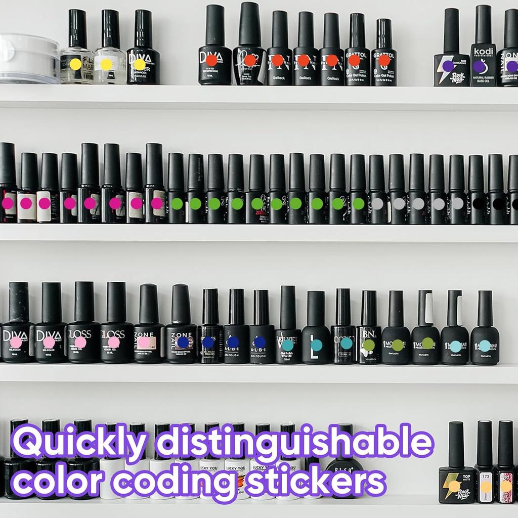 12000 PCS Small Colored Dot Stickers, 1/4" Round Color Coding Labels,20 Colors Circle Tiny Dot Stickers for Classroom, Office, Library, Inventory