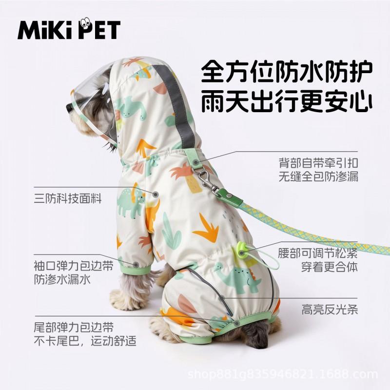 Full Coverage 4-Leg Dog Raincoat Waterproof Pet Coat Small Medium Large Breeds Poodle Teddy Schnauzer Outdoor Walk Protection