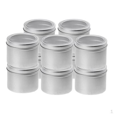 Latas de Alumínio, 10 Peças Latas de Alumínio Redondas Tampa de Rosca Latas de Metal Frascos Recipientes Vazios de Deslizar