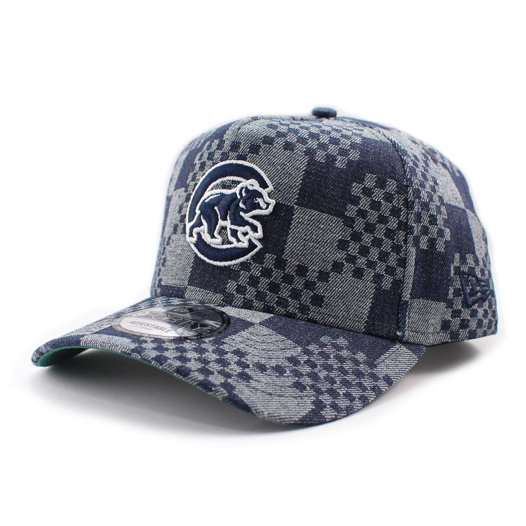 New Era Mesh Cap 9FORTY Cincinnati Reds MLB A-FRAME DENIM BLACK PATTERN COOPERSTOWN MESH CAP CINCINNATI REDS Hat 940AF A-Frame Blue [Used]