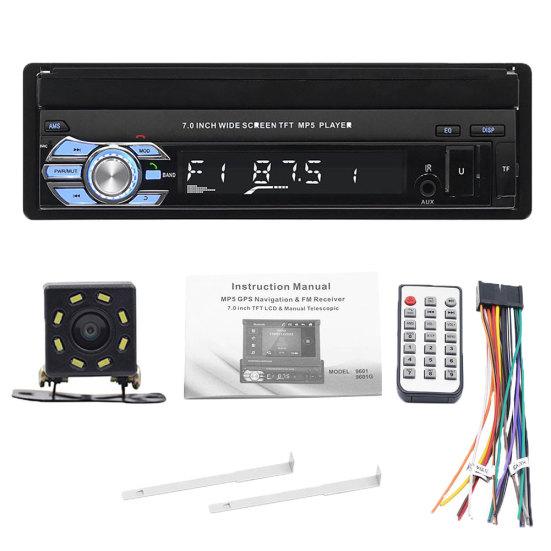 9601 7 Inch Bluetooth-compatible Car FM Radio Audio Video MP5 Player with Rearview