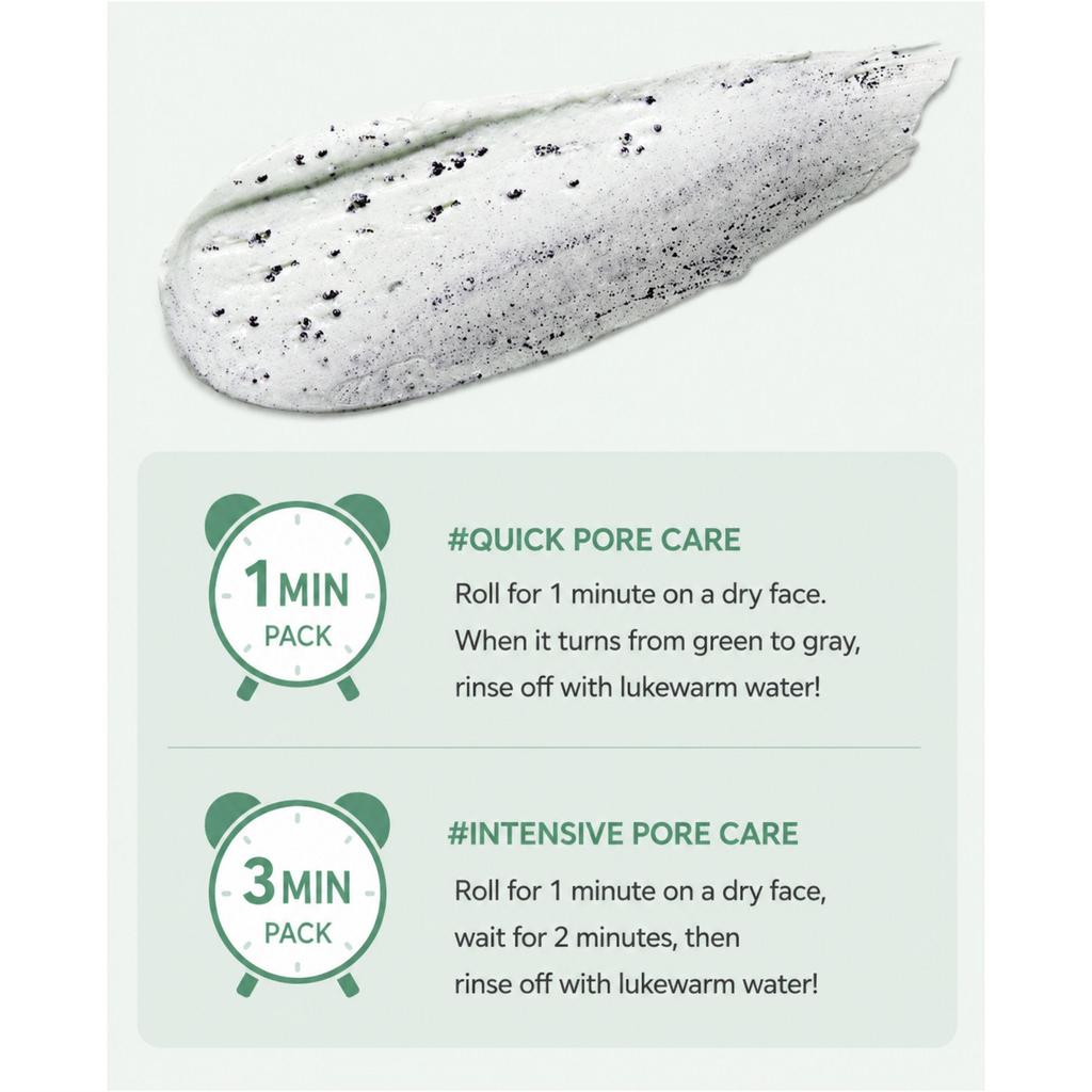 Banila Co Clean It Zero Charcoal Kapsel Poren Tonmaske 100g + Kostenloses Geschenk: 3ml × 2 Mini Reinigungsbalsame