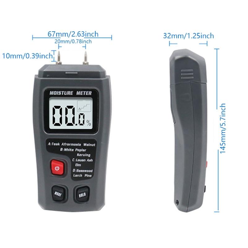Humidity Measuring Device without Battery ABS Humidity Tester Handheld Moisture Gauges for Construction Indoor Monitoring