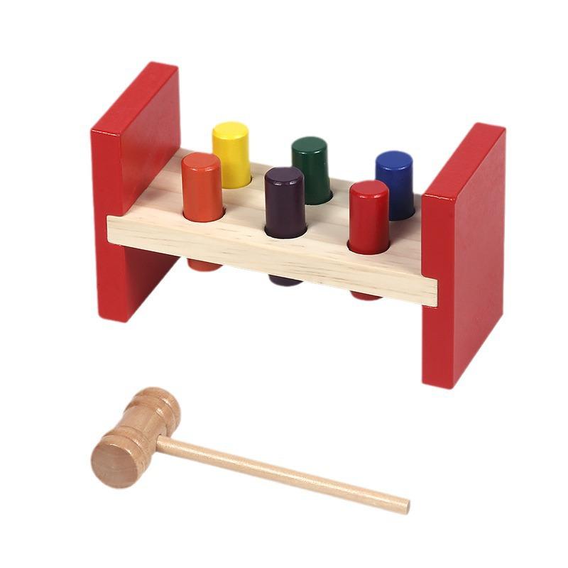 Colorful Wooden Educational Knocking Blocks Toy for Parent-Child Interaction