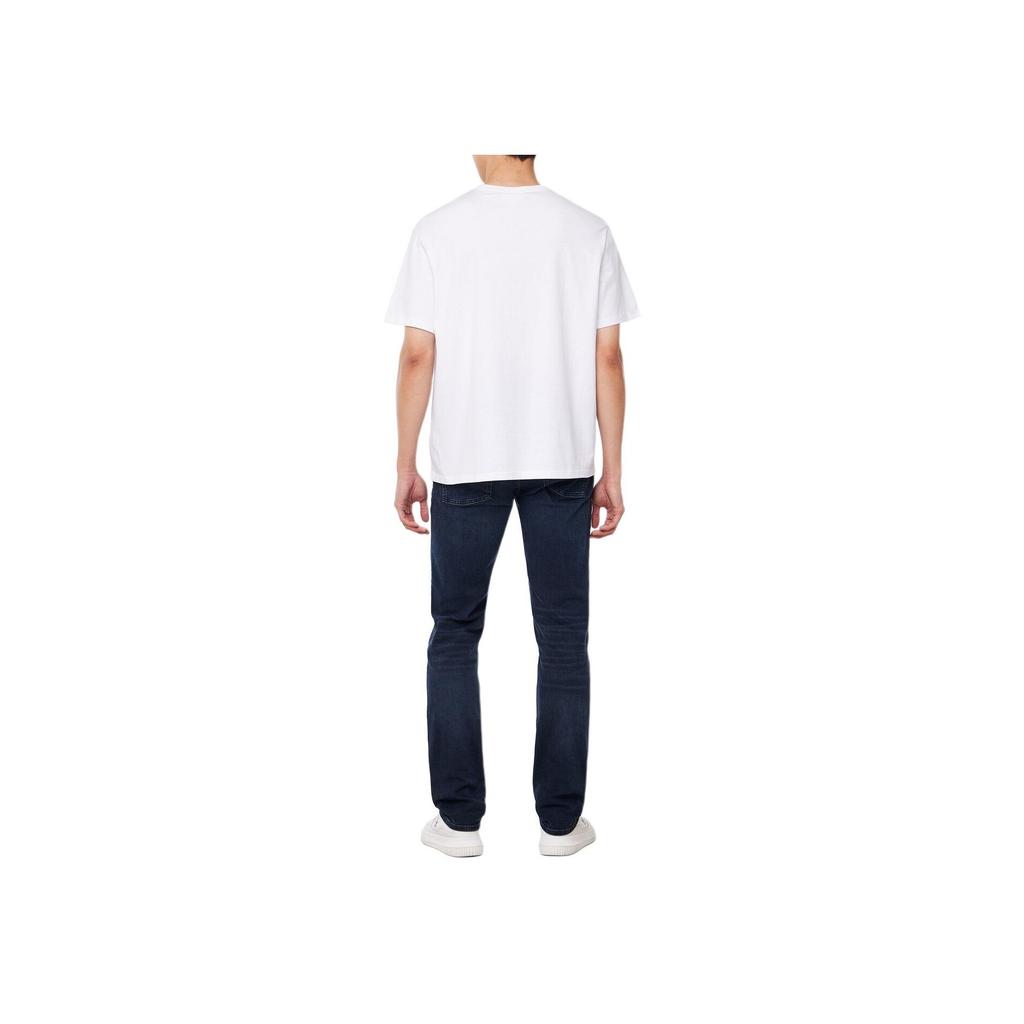 Calvin Klein Crew Neck Letter Short Sleeve T-Shirt Men Tops White 4RB862G-YAA
