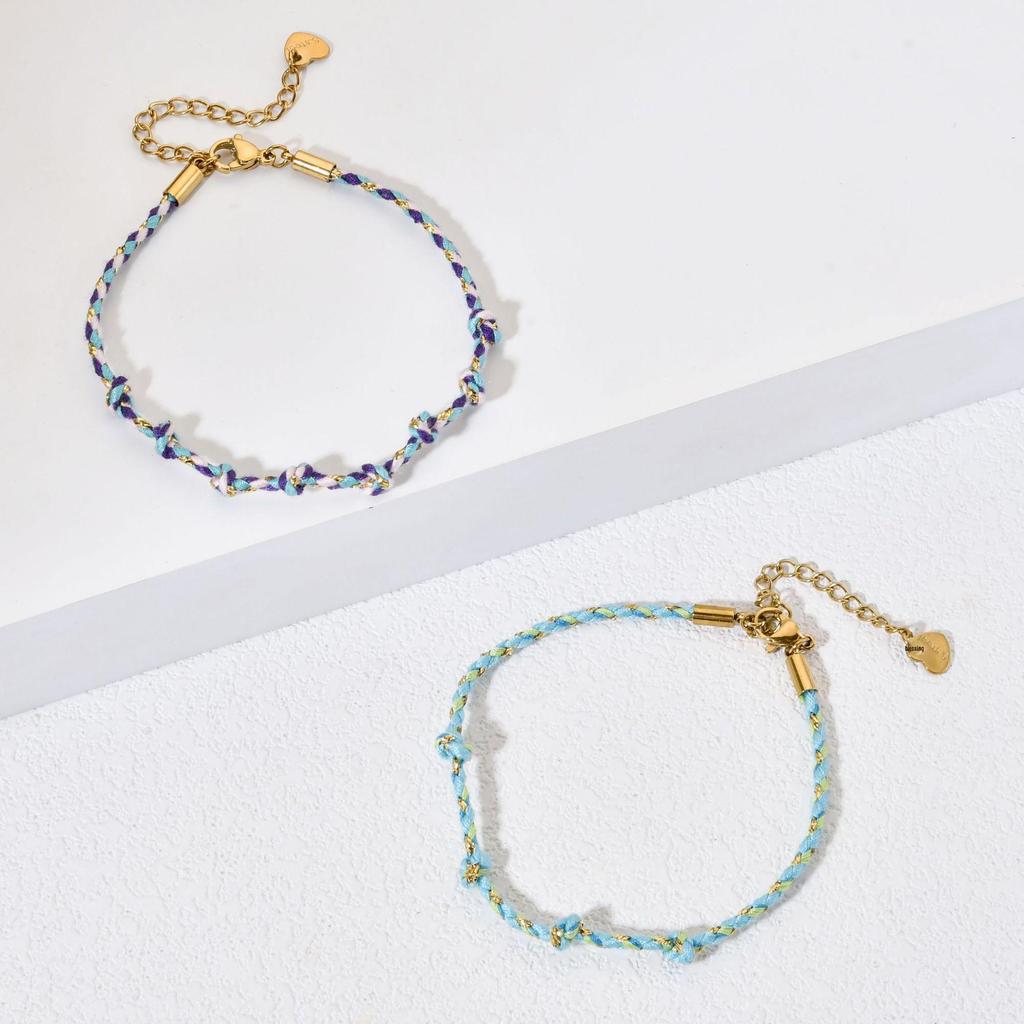 Personalized Bohemian Style Handmade Colorful Woven Bracelet for Women