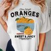 Beach Travel Women's Fruit Pattern Cartoon Clothing Top T-Shirt Printed Cute Casual Short Sleeve Women's Fashion Basic T-Shirt