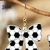 Women Earrings 1 Pair Sports Ball Bow Hook 2D Acrylic