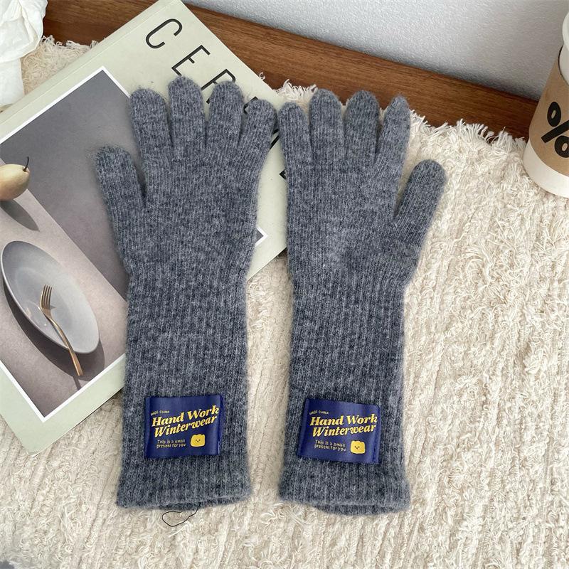 Gloves  Wool Knitted Touch Screen Cloth Thickened Winter Outdoor Warmth for Women Riding
