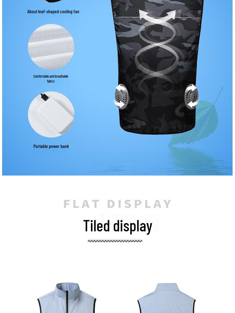 Men's Summer Cooling Vest with Fan: Outdoor Sun Protection, Sweat Absorption, Heatstroke Prevention, and Heat Dissipation.